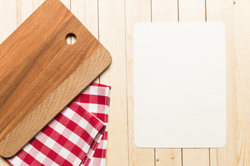 Red checkered tablecloth