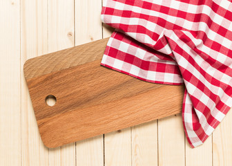 Red checkered tablecloth