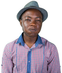 Closeup portrait of skeptical young man looking suspicious