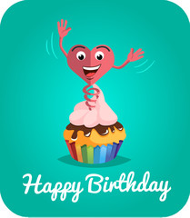 Happy birthday card  jumps out of cake 2