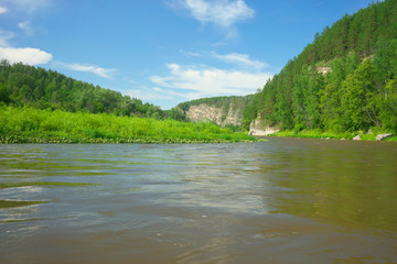 Hay River. Russia, South Ural.