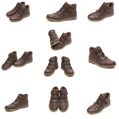 shoes on the white background