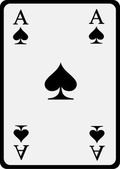 Playing card spade ace
