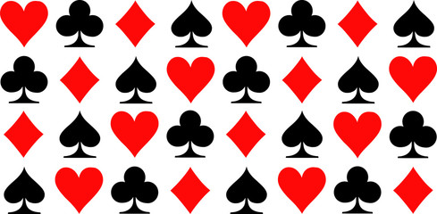 Pattern with poker signs