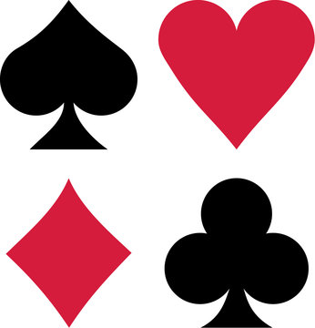 Suit cards spades hearts diamonds clubs