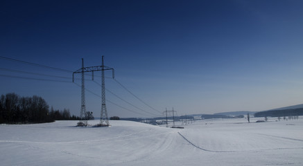 Fototapeta na wymiar Snowy winter landscape