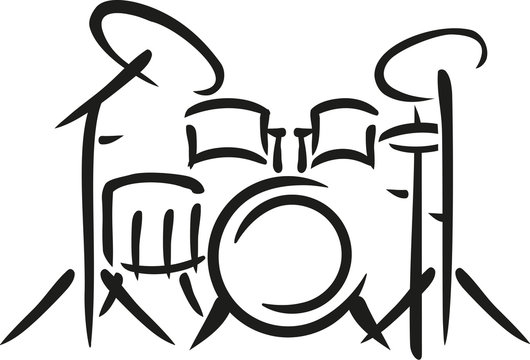 Drums sketch style
