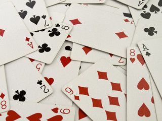 Poker Cards on white background