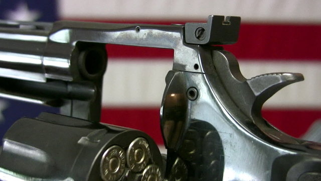Revolver spin cylinder 357 Magnum close HD