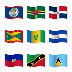 Waving flags of different countries 10.