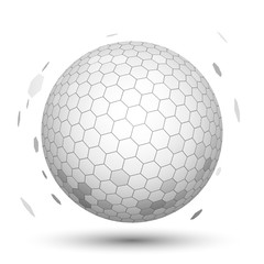 Abstract sphere hexagons