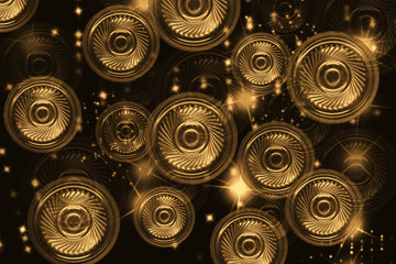  gold abstract background with circles