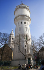 Fototapeta na wymiar Montmartre water tower, Paris, France..