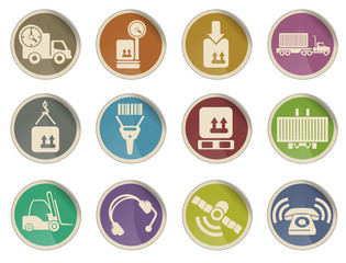 Logistics icon set