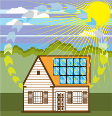 Solar Renewable Energy Eco Efficient Vector