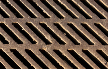 Metal floor texture with holes for water.