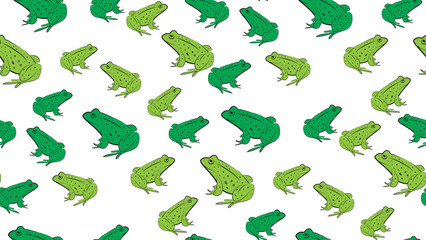 Vector seamless background of frogs. The pattern of the frogs is great for printing.