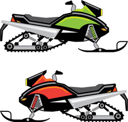 Snowmobile vector