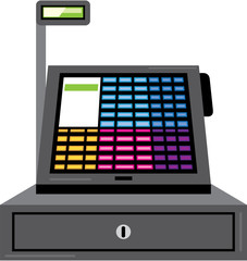 Cash Register Touch screen vector