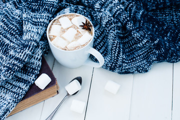 Cozy winter home background