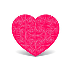 Patterned cute pink heart