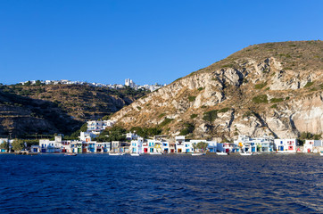 Klima village in Milos island, Cyclades, Greece