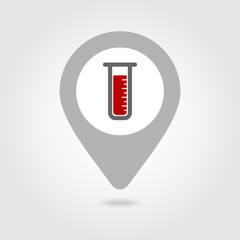Laboratory map pin icon