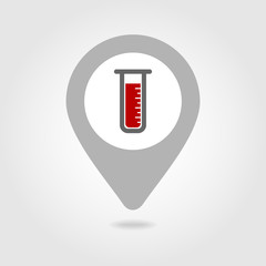 Laboratory map pin icon