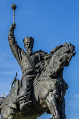 Monument to hero Cossack times Peter Sagaidachnyi, Kiev, Ukraine