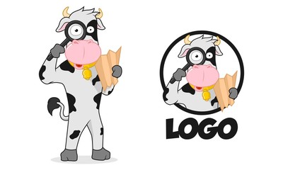 Cow Vector Logo and Illustration
