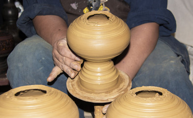 Pottery handmade in northern Thailand style