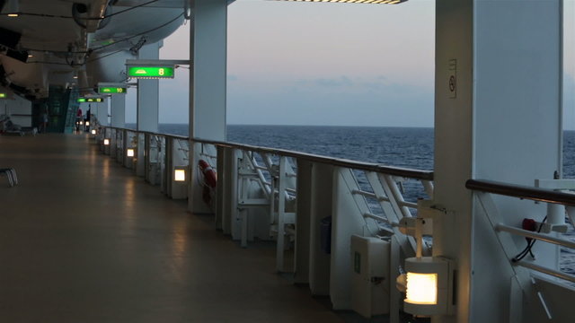 Caribbean Ocean cruise ship lifeboat deck sunset HD 1886