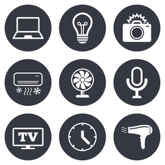 Home appliances, device icons. Air conditioning.