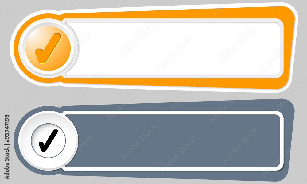 Poster abstract buttons for your text and check box