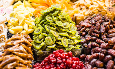 Famous turkish delights on the market
