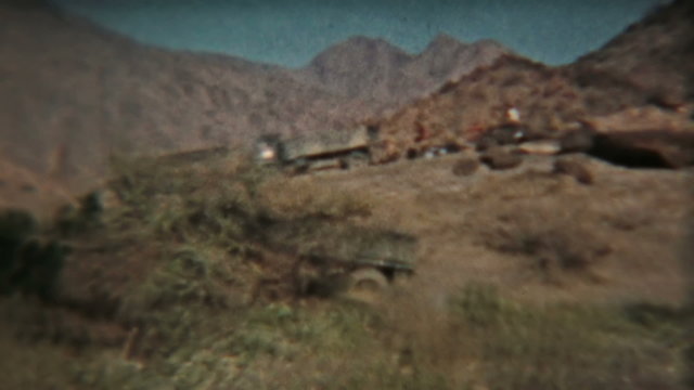 Aden Protectorate Army truck convoy vintage film HD 0128