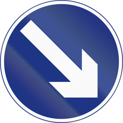 An Irish traffic sign - Keep right