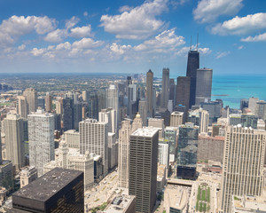 Fototapeta na wymiar Chicago skyline , a unique perspective.