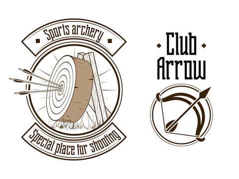 Archery logo vector illustration