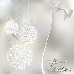 Abstract christmas balls. Christmas greeting card.