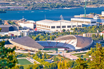 Naklejka premium Hajduk Split Poljud stadium aerial view