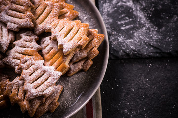 Christmas tree shape cookies