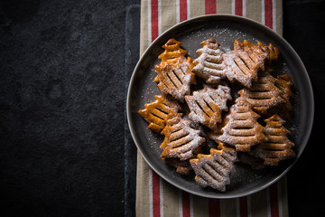 Christmas tree shape cookies