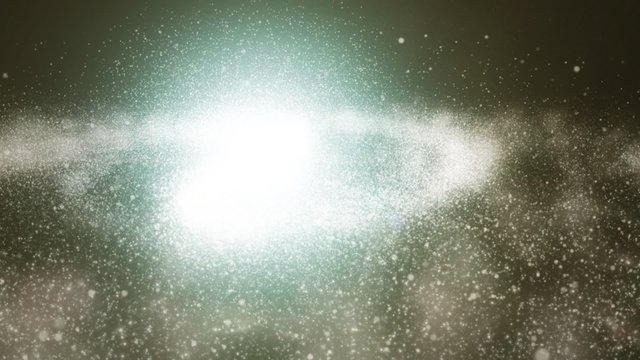 Milky Way Fly Through. A Cosmic Fly through in space around a galaxy. Lens flare
