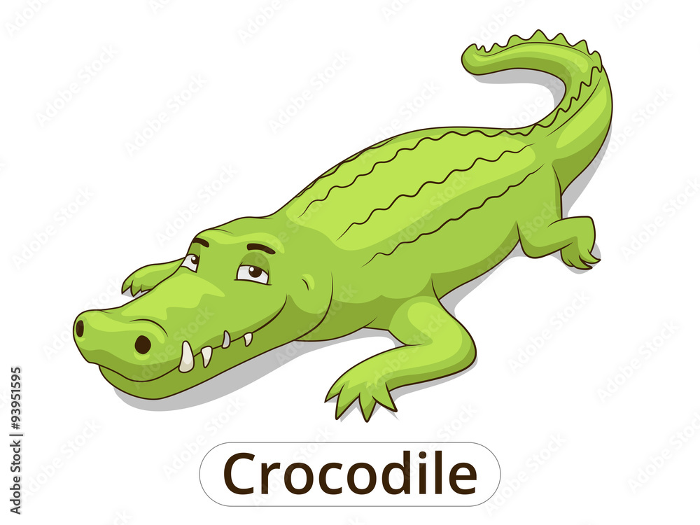 Wall mural Crocodile african savannah animal cartoon 