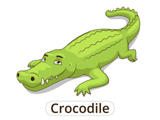 Crocodile african savannah animal cartoon 