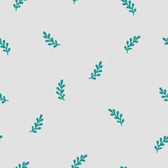Hand drawn leafs seamless pattern