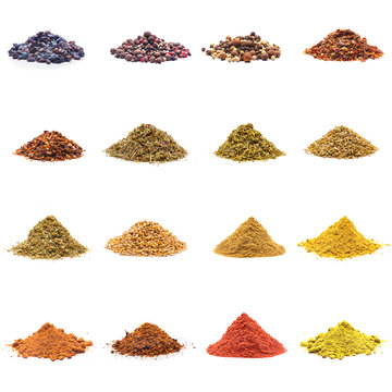 colorful spices collection