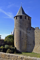 Fototapeta na wymiar Carcassonne - France - Castle - Walls