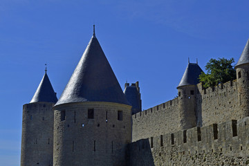Fototapeta na wymiar Carcassonne - France - Castle - Walls